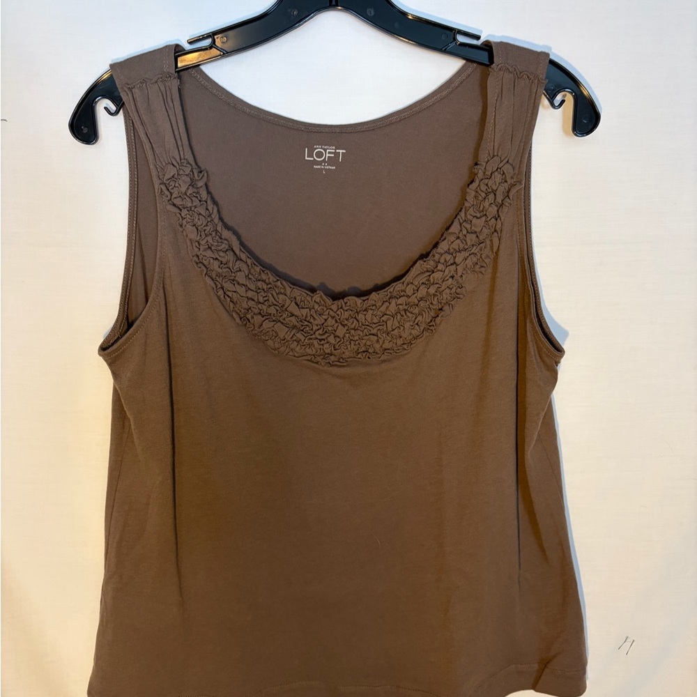 LOFT Rich Brown Sleeveless Top